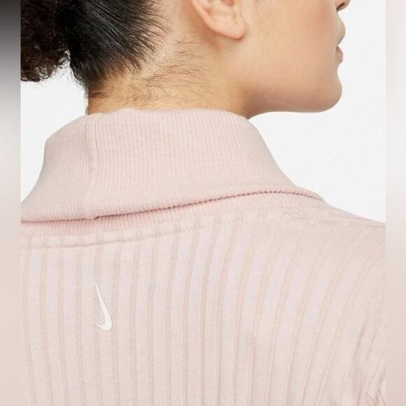 NIKE NWT Yoga Luxe Ribbed Long-sleeve Women's Pink Sweater Size Small $80 MSRP - Picture 8 of 14